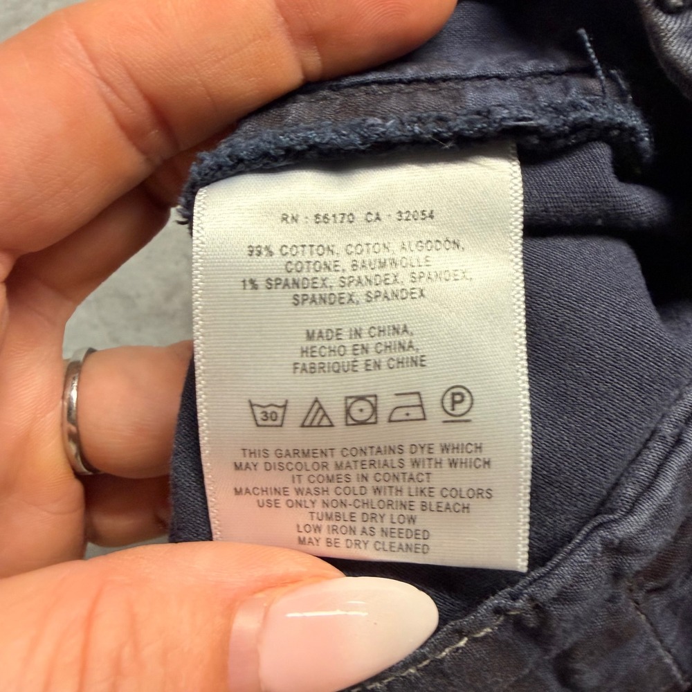 Pilcro and the Letterpress Hyphen Chino Shorts Navy Grey Size 26 Cuffed Summer - Picture 7 of 8